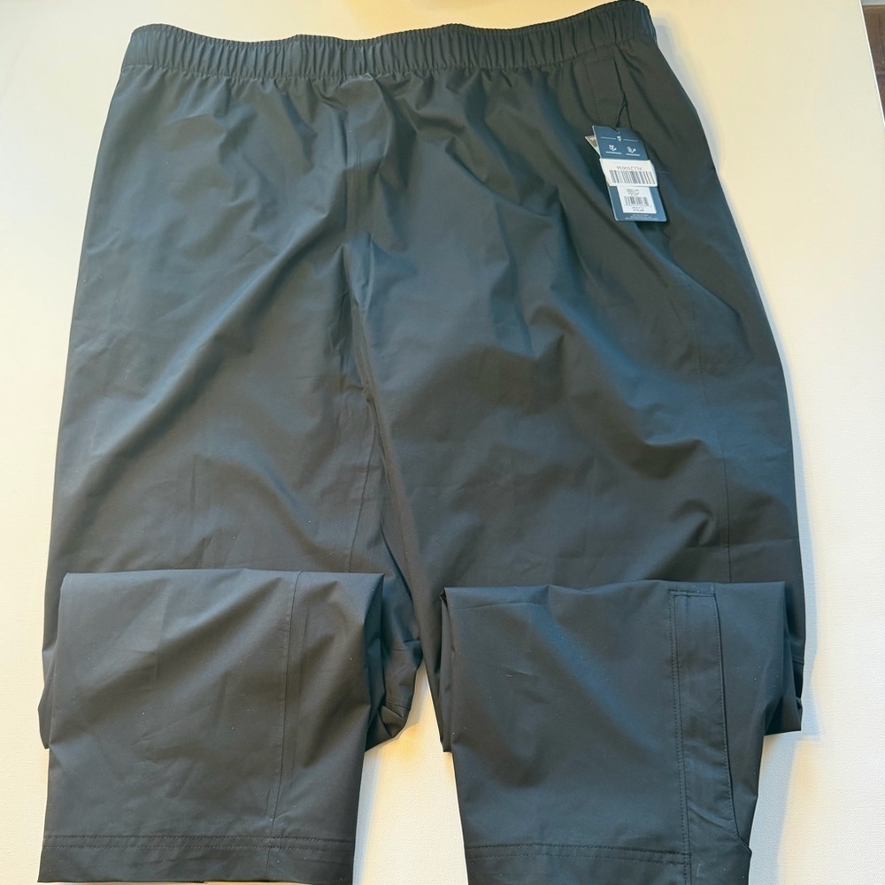 NWT Men's Black Walter Hagan Perfect 11 Rain Pants Zip Pocket/Legs Size 2XL